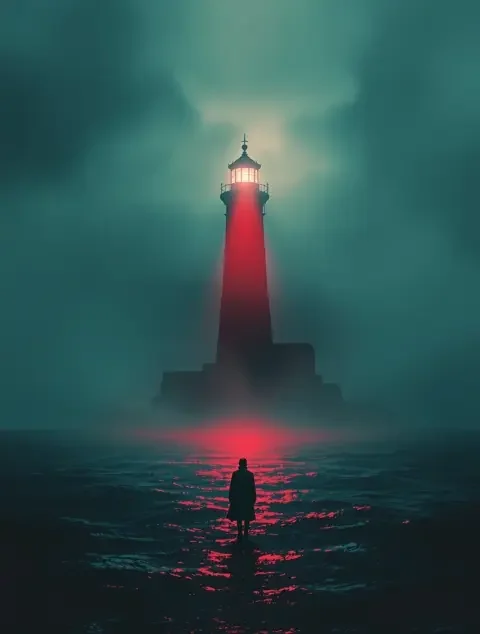 雾中灯塔 高清海报
